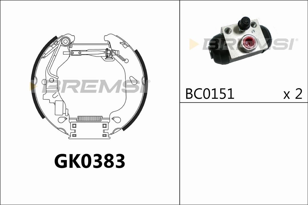 Bremsi GK0383 Колодки гальмівні барабанні, комплект GK0383: Купити в Україні - Добра ціна на EXIST.UA!