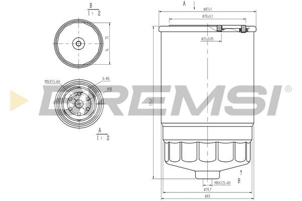 Bremsi FE0053 Фільтр палива FE0053: Приваблива ціна - Купити в Україні на EXIST.UA!