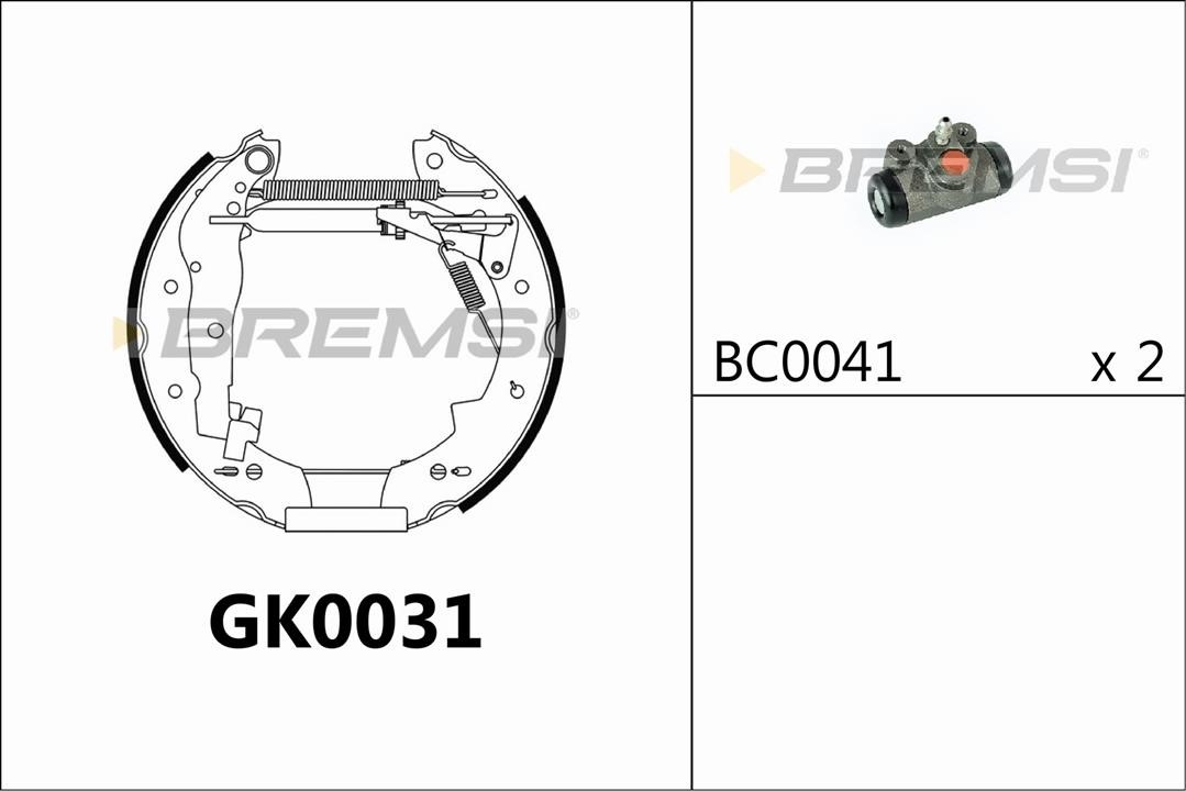 Bremsi GK0031 Колодки гальмівні барабанні, комплект GK0031: Купити в Україні - Добра ціна на EXIST.UA!