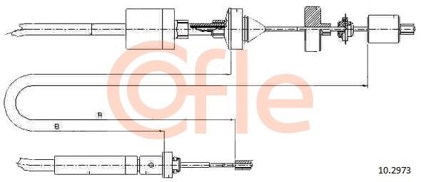Cofle 92.10.2973 Тросовий привод, привод зчеплення 92102973: Купити в Україні - Добра ціна на EXIST.UA!
