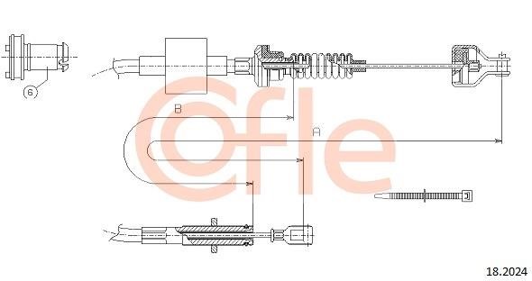 Cofle 92.18.2024 Тросовий привод, привод зчеплення 92182024: Купити в Україні - Добра ціна на EXIST.UA!