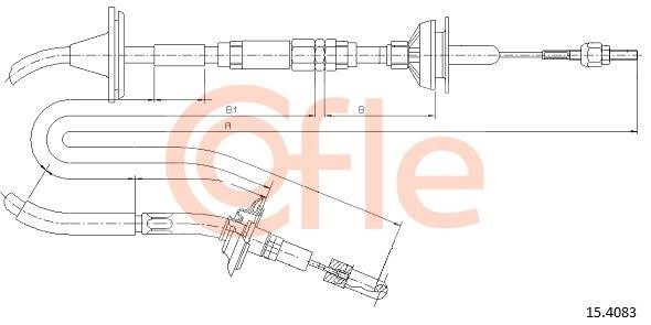 Cofle 92.15.4083 Тросовий привод, привод зчеплення 92154083: Купити в Україні - Добра ціна на EXIST.UA!