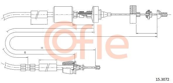 Cofle 92.15.3072 Тросовий привод, привод зчеплення 92153072: Купити в Україні - Добра ціна на EXIST.UA!