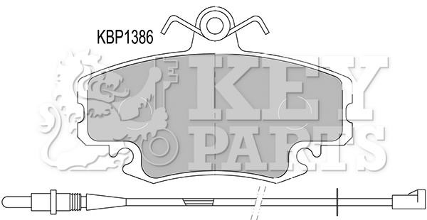 Key parts KBP1386 Гальмівні колодки, комплект KBP1386: Купити в Україні - Добра ціна на EXIST.UA!