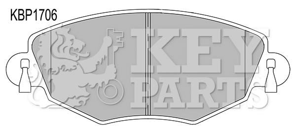 Key parts KBP1706 Гальмівні колодки, комплект KBP1706: Приваблива ціна - Купити в Україні на EXIST.UA!