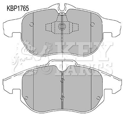 Key parts KBP1765 Гальмівні колодки, комплект KBP1765: Купити в Україні - Добра ціна на EXIST.UA!