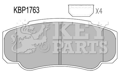 Key parts KBP1763 Гальмівні колодки, комплект KBP1763: Купити в Україні - Добра ціна на EXIST.UA!