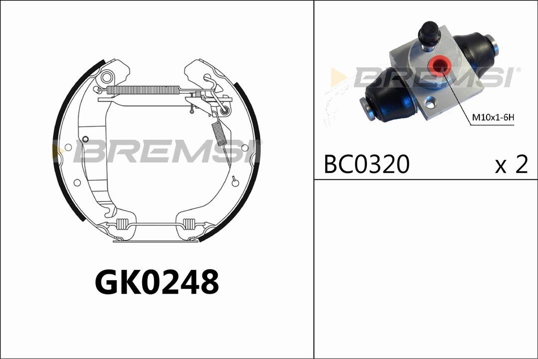 Bremsi GK0248 Колодки гальмівні барабанні, комплект GK0248: Купити в Україні - Добра ціна на EXIST.UA!