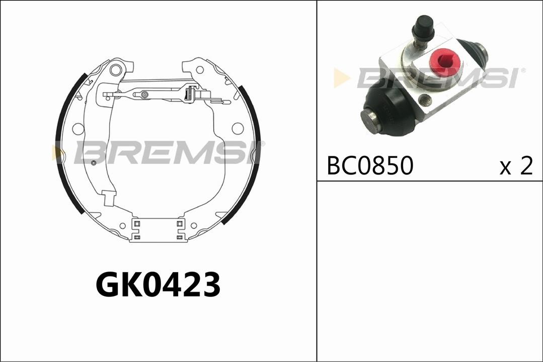 Bremsi GK0423 Колодки гальмівні барабанні, комплект GK0423: Купити в Україні - Добра ціна на EXIST.UA!