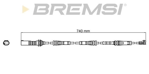Bremsi WI0808 Датчик зносу гальмівних колодок WI0808: Купити в Україні - Добра ціна на EXIST.UA!