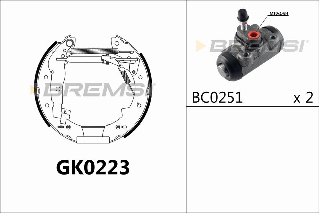 Bremsi GK0223 Колодки гальмівні барабанні, комплект GK0223: Купити в Україні - Добра ціна на EXIST.UA!