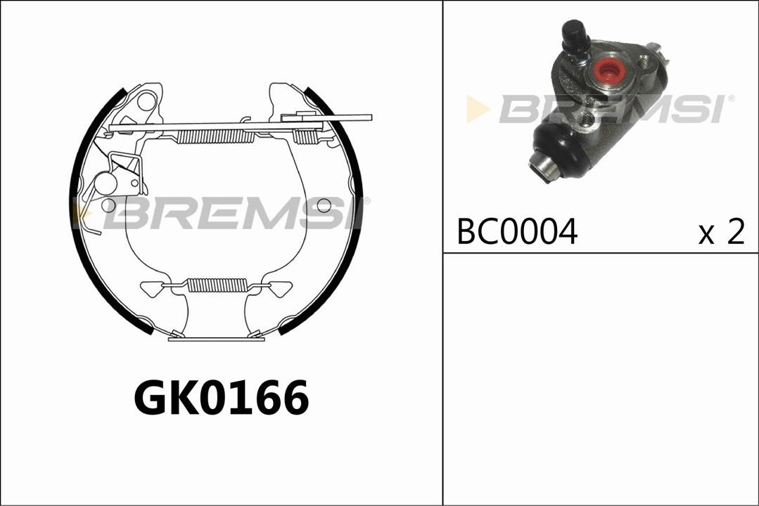 Bremsi GK0166 Колодки гальмівні барабанні, комплект GK0166: Купити в Україні - Добра ціна на EXIST.UA!