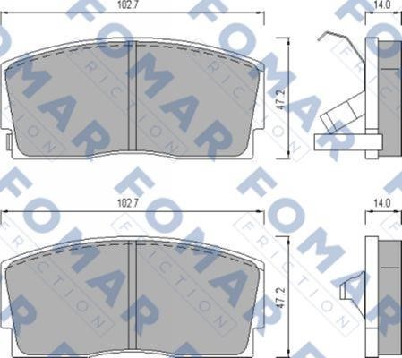 Fomar friction FO 447281 Гальмівні колодки, комплект FO447281: Приваблива ціна - Купити в Україні на EXIST.UA!