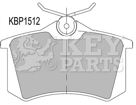 Key parts KBP1512 Гальмівні колодки, комплект KBP1512: Купити в Україні - Добра ціна на EXIST.UA!