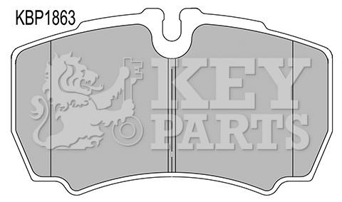 Key parts KBP1863 Гальмівні колодки, комплект KBP1863: Купити в Україні - Добра ціна на EXIST.UA!