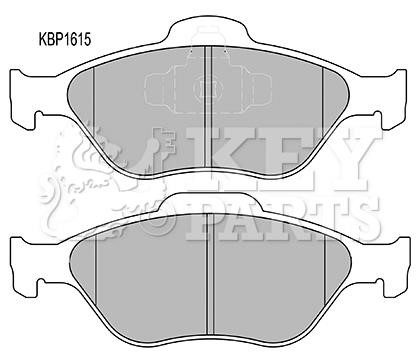 Key parts KBP1615 Гальмівні колодки, комплект KBP1615: Купити в Україні - Добра ціна на EXIST.UA!