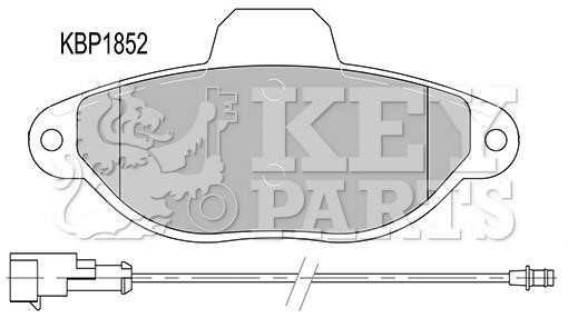Key parts KBP1852 Гальмівні колодки, комплект KBP1852: Купити в Україні - Добра ціна на EXIST.UA!