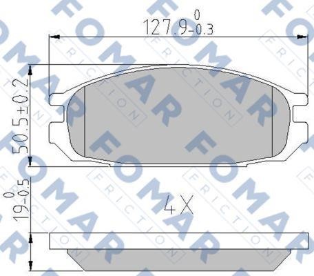 Fomar friction FO 487681 Гальмівні колодки, комплект FO487681: Купити в Україні - Добра ціна на EXIST.UA!