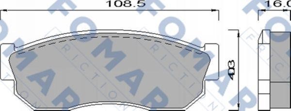 Fomar friction FO 432181 Гальмівні колодки, комплект FO432181: Купити в Україні - Добра ціна на EXIST.UA!