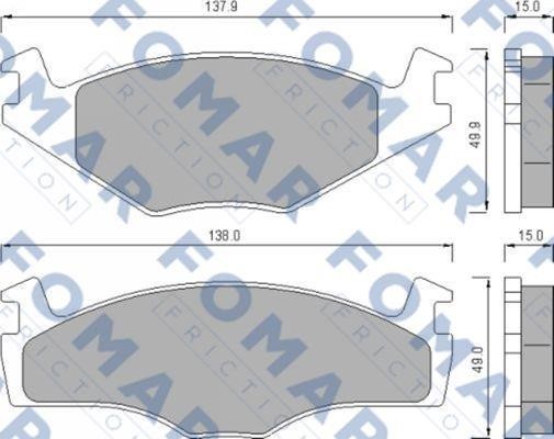 Fomar friction FO 436481 Гальмівні колодки, комплект FO436481: Купити в Україні - Добра ціна на EXIST.UA!