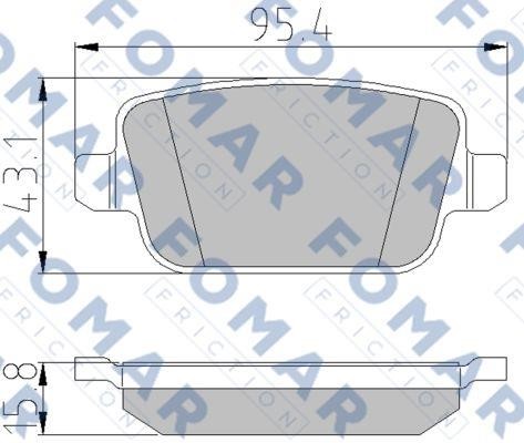 Fomar friction FO 930781 Гальмівні колодки, комплект FO930781: Купити в Україні - Добра ціна на EXIST.UA!