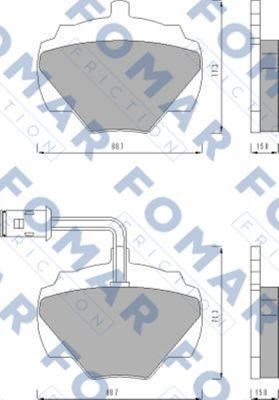 Fomar friction FO 446081 Гальмівні колодки, комплект FO446081: Купити в Україні - Добра ціна на EXIST.UA!