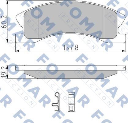 Fomar friction FO 937581 Гальмівні колодки, комплект FO937581: Купити в Україні - Добра ціна на EXIST.UA!
