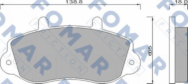 Fomar friction FO 677381 Гальмівні колодки, комплект FO677381: Купити в Україні - Добра ціна на EXIST.UA!