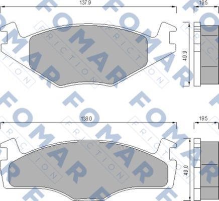 Fomar friction FO 436681 Гальмівні колодки, комплект FO436681: Приваблива ціна - Купити в Україні на EXIST.UA!