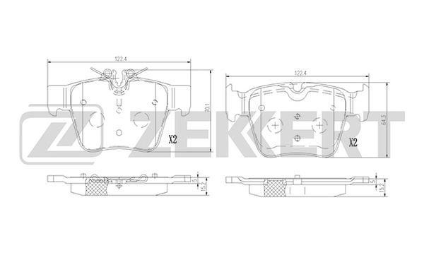 Zekkert BS-1373 Гальмівні колодки задні, комплект BS1373: Купити в Україні - Добра ціна на EXIST.UA!