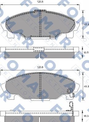 Fomar friction FO 691481 Гальмівні колодки, комплект FO691481: Купити в Україні - Добра ціна на EXIST.UA!