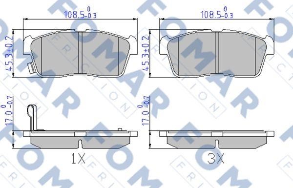 Fomar friction FO 603681 Гальмівні колодки, комплект FO603681: Приваблива ціна - Купити в Україні на EXIST.UA!