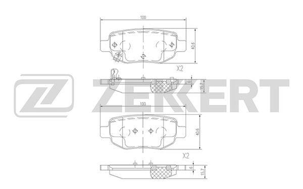 Zekkert BS-2379 Гальмівні колодки задні, комплект BS2379: Купити в Україні - Добра ціна на EXIST.UA!
