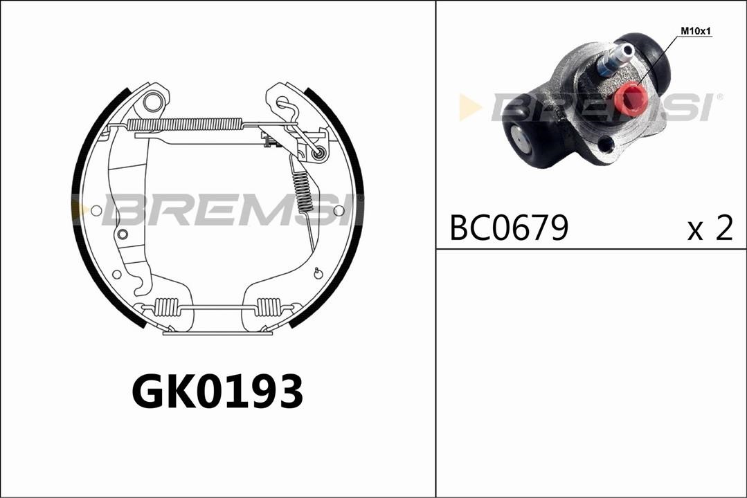 Bremsi GK0193 Колодки гальмівні барабанні, комплект GK0193: Купити в Україні - Добра ціна на EXIST.UA!