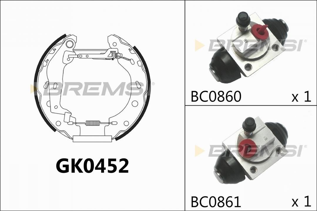 Bremsi GK0452 Колодки гальмівні барабанні, комплект GK0452: Купити в Україні - Добра ціна на EXIST.UA!