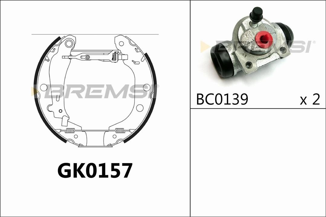 Bremsi GK0157 Колодки гальмівні барабанні, комплект GK0157: Купити в Україні - Добра ціна на EXIST.UA!