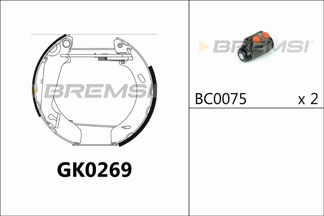 Bremsi GK0269 Колодки гальмівні барабанні, комплект GK0269: Купити в Україні - Добра ціна на EXIST.UA!