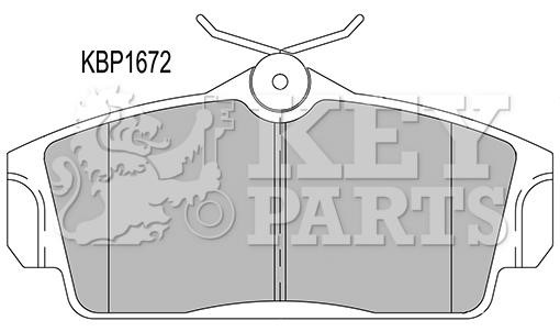 Key parts KBP1672 Гальмівні колодки, комплект KBP1672: Купити в Україні - Добра ціна на EXIST.UA!