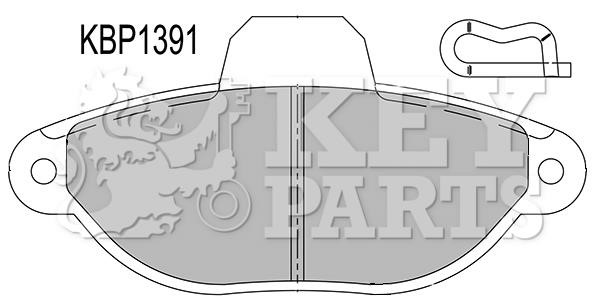 Key parts KBP1391 Гальмівні колодки, комплект KBP1391: Приваблива ціна - Купити в Україні на EXIST.UA!