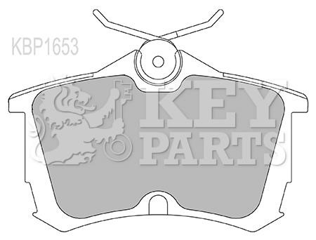 Key parts KBP1653 Гальмівні колодки, комплект KBP1653: Купити в Україні - Добра ціна на EXIST.UA!