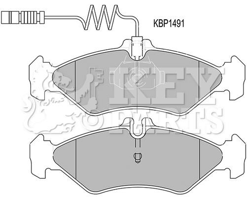 Key parts KBP1491 Гальмівні колодки, комплект KBP1491: Купити в Україні - Добра ціна на EXIST.UA!
