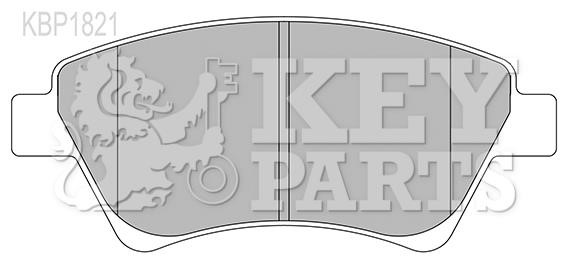 Key parts KBP1821 Гальмівні колодки, комплект KBP1821: Купити в Україні - Добра ціна на EXIST.UA!
