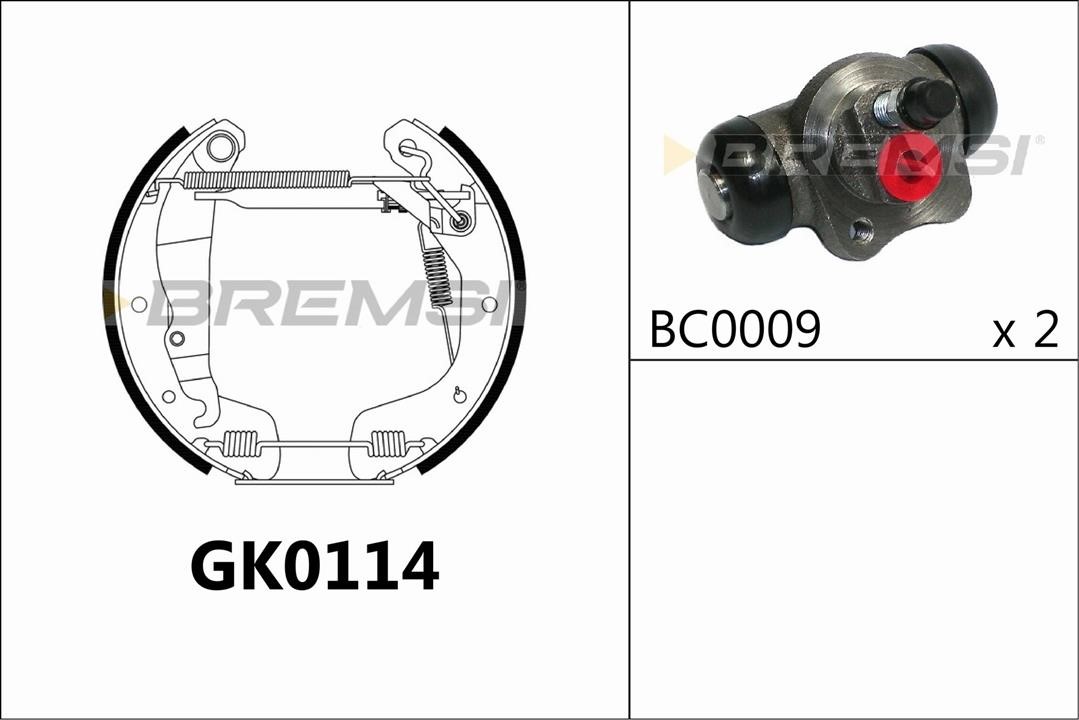 Bremsi GK0114 Колодки гальмівні барабанні, комплект GK0114: Купити в Україні - Добра ціна на EXIST.UA!