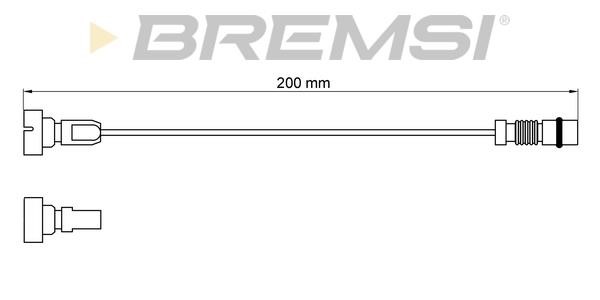 Bremsi WI0963 Датчик зносу гальмівних колодок WI0963: Купити в Україні - Добра ціна на EXIST.UA!