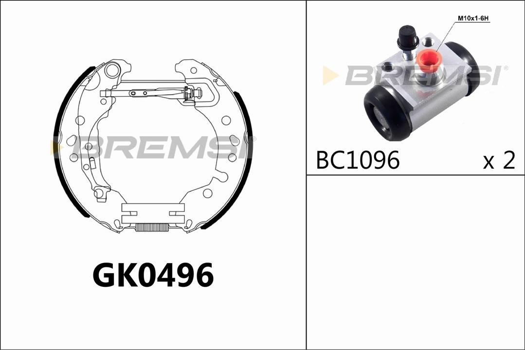 Bremsi GK0496 Колодки гальмівні барабанні, комплект GK0496: Купити в Україні - Добра ціна на EXIST.UA!