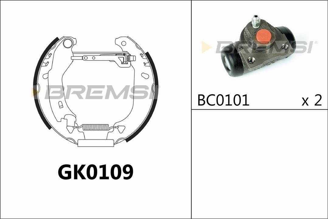 Bremsi GK0109 Колодки гальмівні барабанні, комплект GK0109: Купити в Україні - Добра ціна на EXIST.UA!