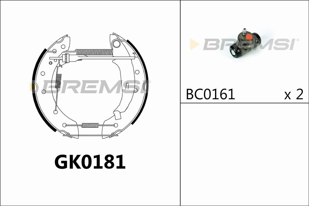 Bremsi GK0181 Колодки гальмівні барабанні, комплект GK0181: Купити в Україні - Добра ціна на EXIST.UA!