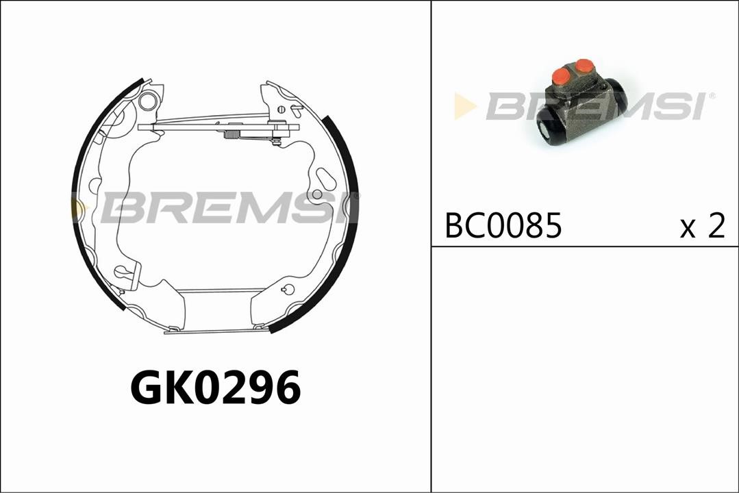Bremsi GK0296 Колодки гальмівні барабанні, комплект GK0296: Купити в Україні - Добра ціна на EXIST.UA!