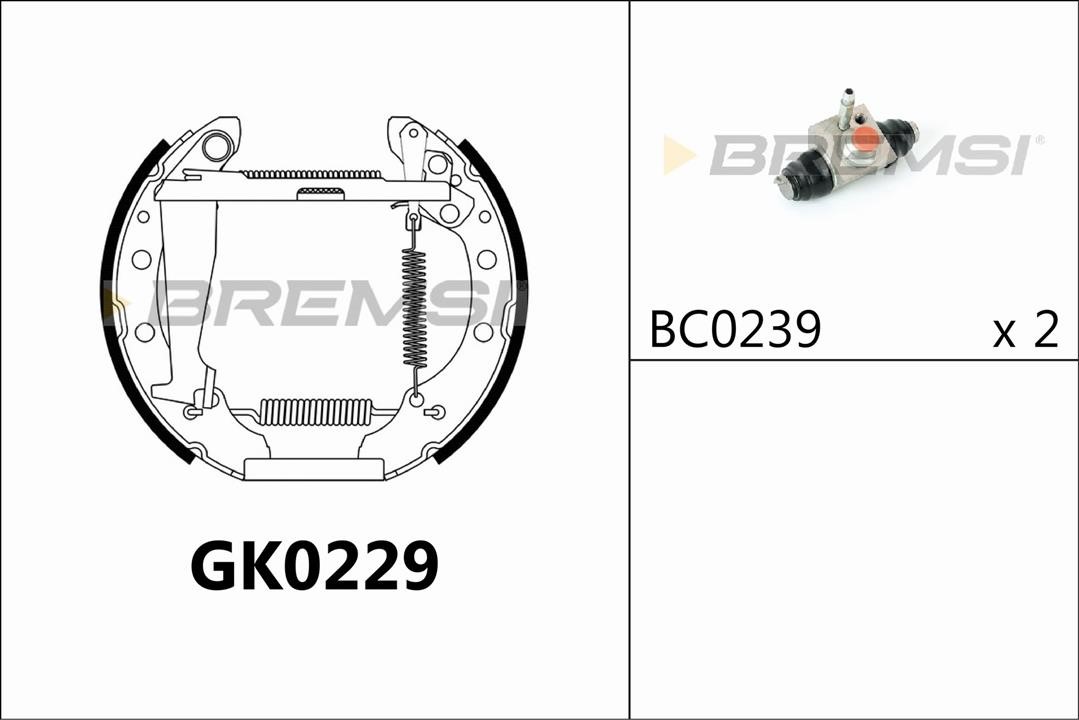 Bremsi GK0229 Колодки гальмівні барабанні, комплект GK0229: Купити в Україні - Добра ціна на EXIST.UA!