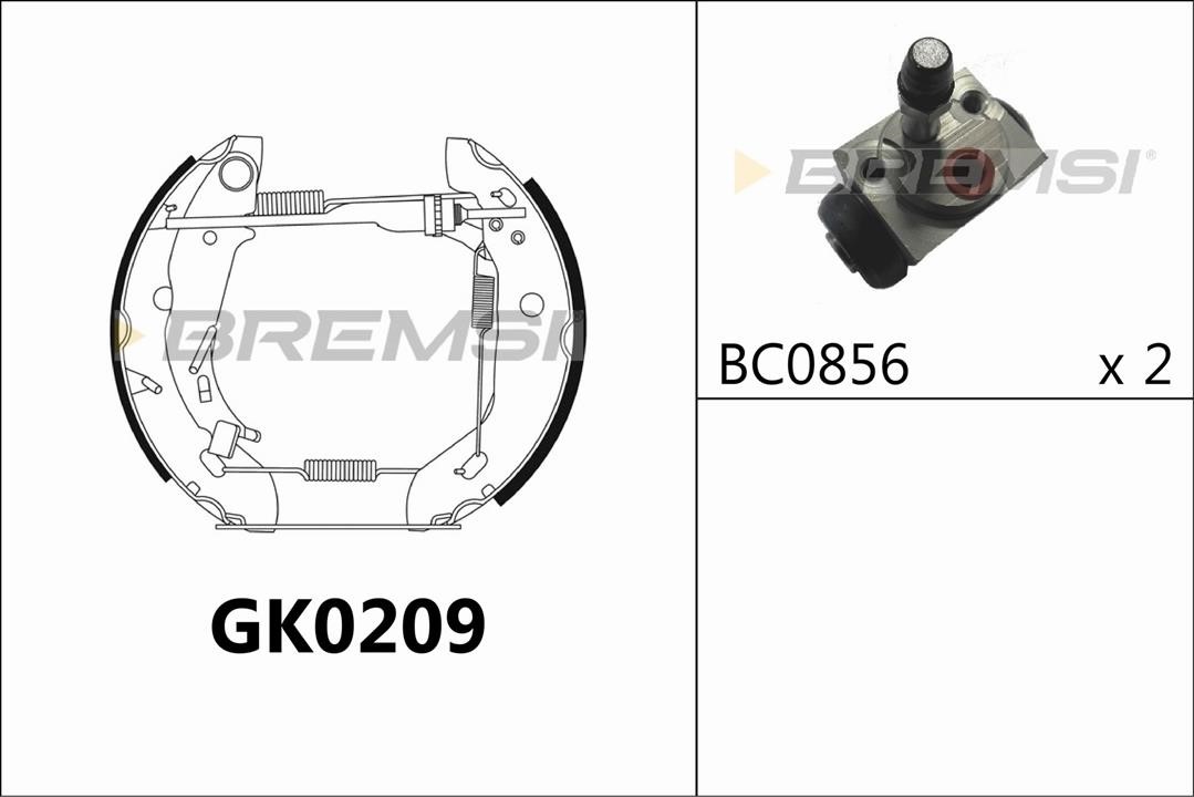 Bremsi GK0209 Колодки гальмівні барабанні, комплект GK0209: Купити в Україні - Добра ціна на EXIST.UA!